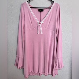 Cottagecore Lace Bell Sleeve Mini Dress Women’s XXL